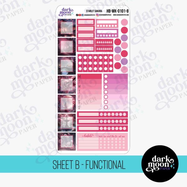 Cherry blossom themed hobonochi weeks layout ideas functional sheet with checklists