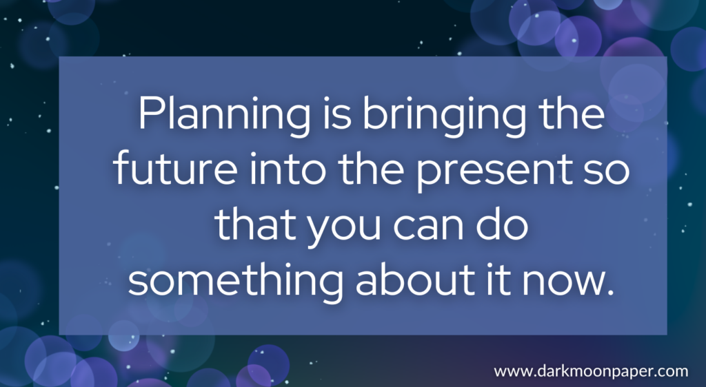 Quotation, Planning is bringing the future into the present so you can do something about it now.