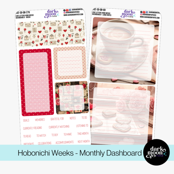 Hobonichi Weeks Dashboard Kit - Love Letters -102-30-DB - Image 3