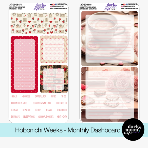 Hobonichi Weeks Dashboard Kit - Love Letters -102-30-DB - Image 4