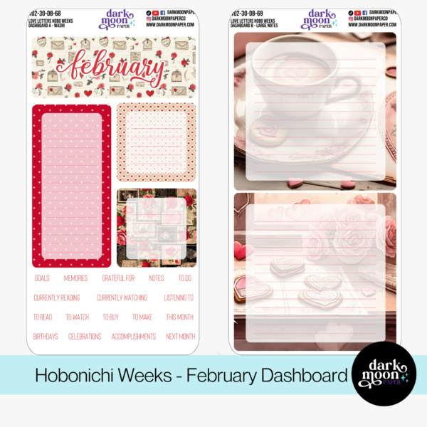 Hobonichi Weeks Dashboard Kit - Love Letters -102-30-DB - Image 2