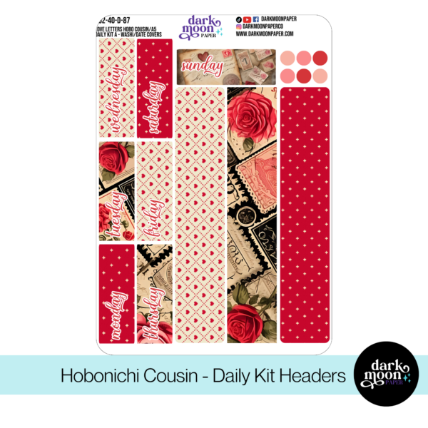 Hobonichi Cousin Daily Pages Kit - Love Letters - 101-40-D-87/88 - Image 2