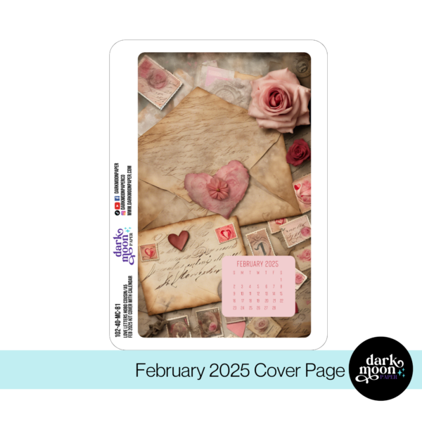 Hobonichi Cousin Monthly Cover Page - Love Letters - 102-40-MC - Image 2