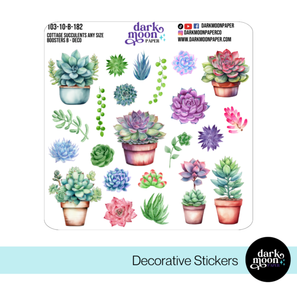 Cottage Succulents Sticker Kit Boosters - 103-B - Image 6