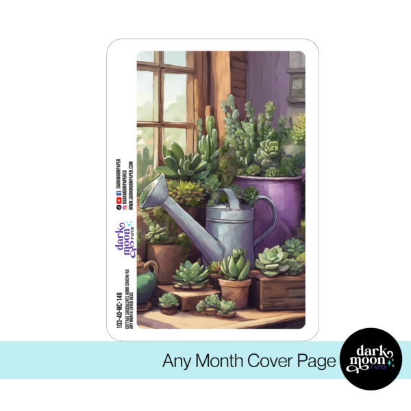 Hobonichi Cousin Monthly Cover Page - Cottage Succulents - 103-40-MC - Image 3