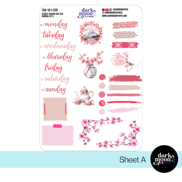 Any Size Notebook Journal Kit - Starlit Sakura - 104-40-J-229/230 - Image 2