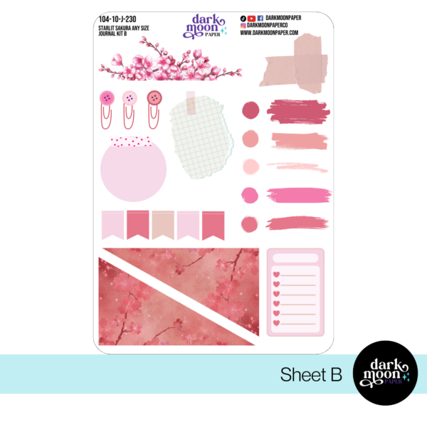 Any Size Notebook Journal Kit - Starlit Sakura - 104-40-J-229/230 - Image 3