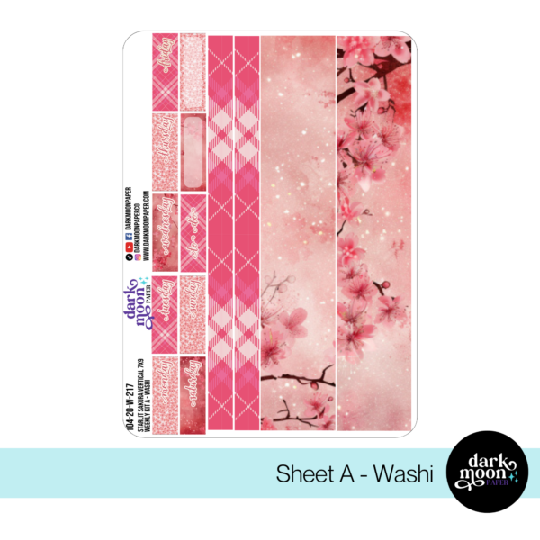 Standard Vertical Planner Weekly Kit - Starlit Sakura - 104-20-W - Image 2