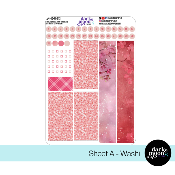 Hobonichi Cousin Any Month Monthly Kit | Starlit Sakura 104-40-AM - Image 2