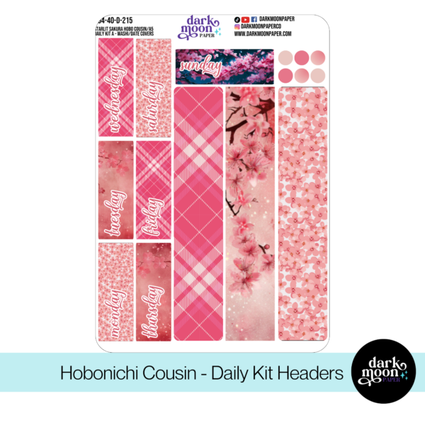 Hobonichi Cousin Daily Pages Kit - Starlit Sakura 104-40-D-(A&B) - Image 2