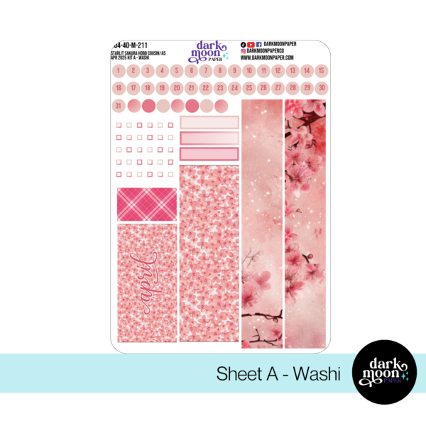 Hobonichi Cousin April Monthly Kit - Starlit Sakura - 104-40-M - Image 2