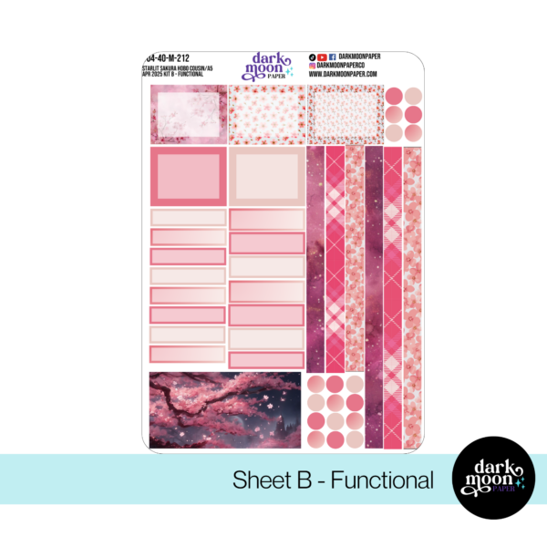 Hobonichi Cousin April Monthly Kit - Starlit Sakura - 104-40-M - Image 3