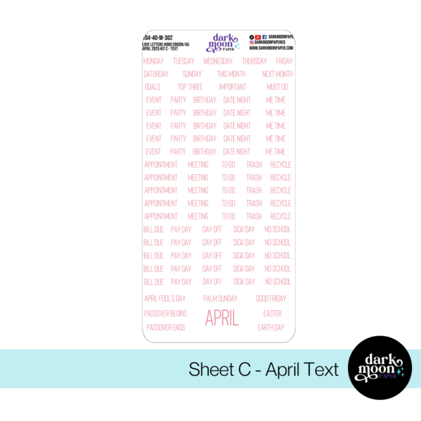 Hobonichi Cousin April Monthly Kit - Starlit Sakura - 104-40-M - Image 4