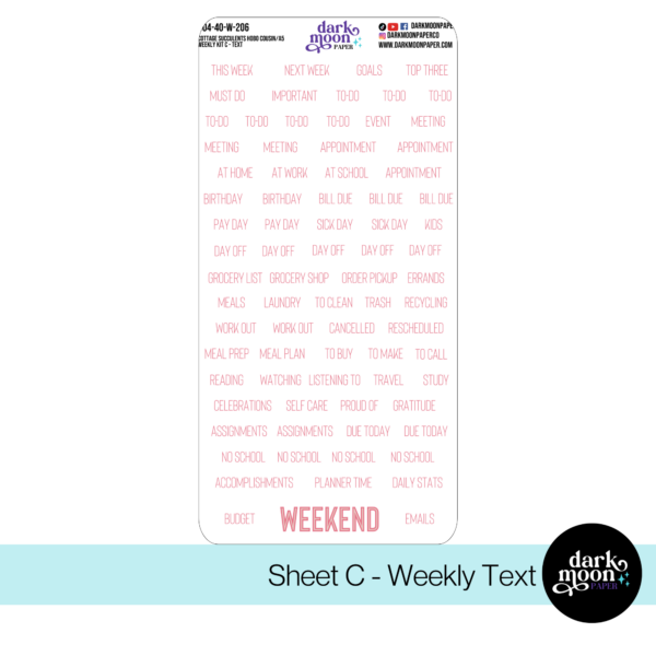 Hobonichi Cousin Weekly Kit - Starlit Sakura - 104-40-W - Image 4