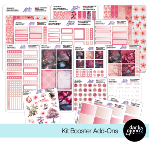 Cherry blossom themed planner sticker kits