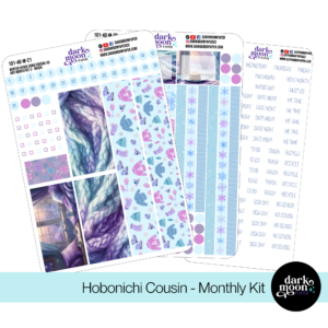 Winter themed monthly planner calendar kit for the hobonichi cousin planner notebook