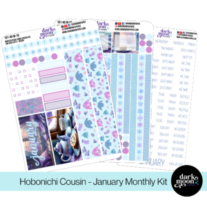 January monthly planner calendar kit for the hobonichi cousin planner notebook