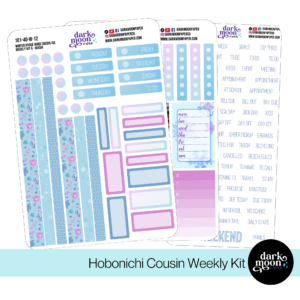 Winter themed weekly planner sticker kit for the hobonichi cousin planner