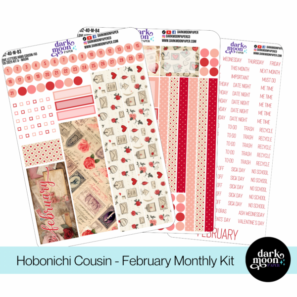 Hobonichi Cousin February Monthly Kit - Love Letters - 102-40-M