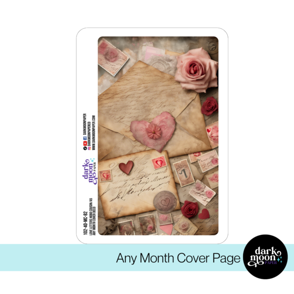 Hobonichi Cousin Monthly Cover Page - Love Letters - 102-40-MC - Image 3