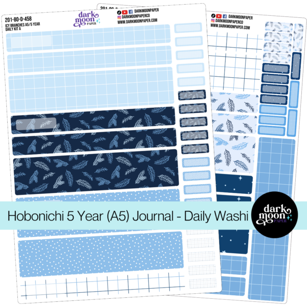 Hobonichi 5 Year Journal (A5) Daily Page Stickers - Icy Branches - 201-80-D