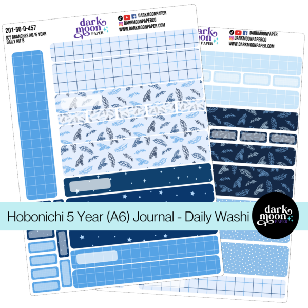 Hobonichi 5 Year Journal (A6) Daily Page Stickers - Icy Branches - 201-50-D