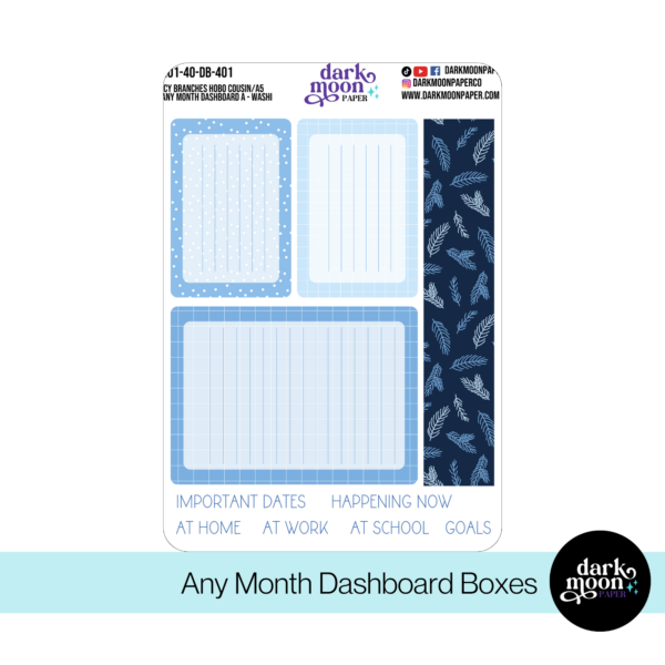 Hobonichi Cousin Dashboard Kit | Icy Branches | 201-40-DB - Image 5