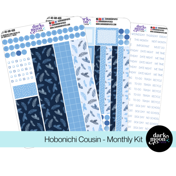 Hobonichi Cousin Any Month Monthly Kit | Icy Branches 201-40-AM