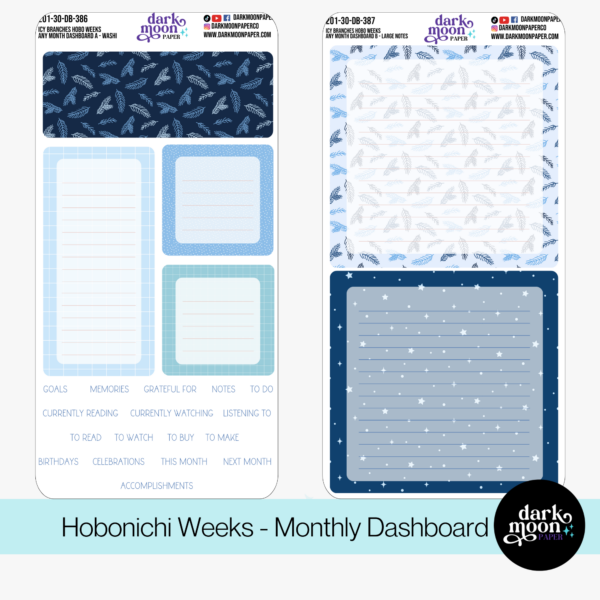 Hobonichi Weeks Dashboard Kit | Icy Branches | 201-30-DB - Image 4