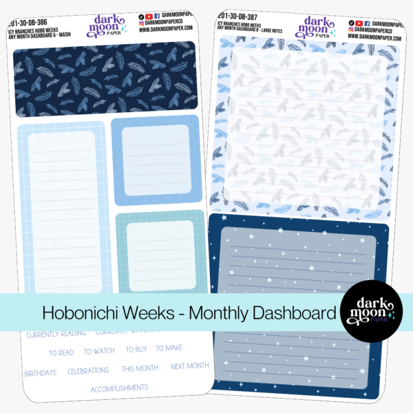 Hobonichi Weeks Dashboard Kit | Icy Branches | 201-30-DB - Image 3