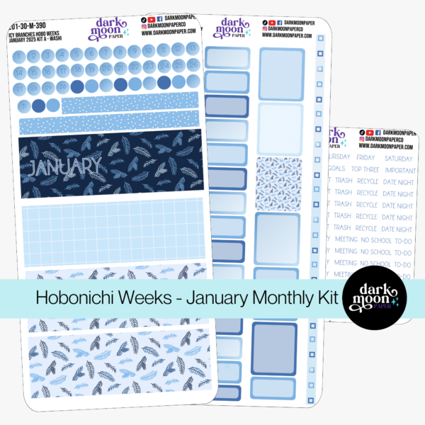 Hobonichi Weeks January 2025 Kit | Icy Branches 201-30-M