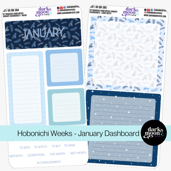 Hobonichi Weeks Dashboard Kit | Icy Branches | 201-30-DB