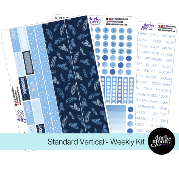 Standard Vertical Planner Weekly Kit | Icy Branches | 201-20-W