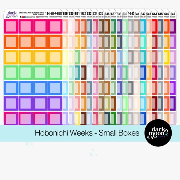 hobonichi weeks functional stickers small boxes