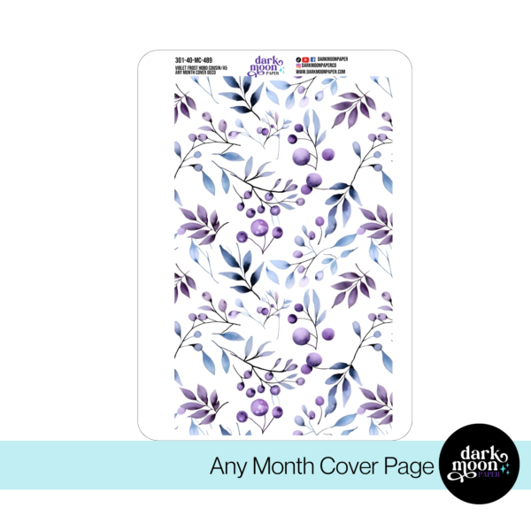 Hobonichi Cousin Monthly Cover Page - Violet Frost - 301-40-MC - Image 3