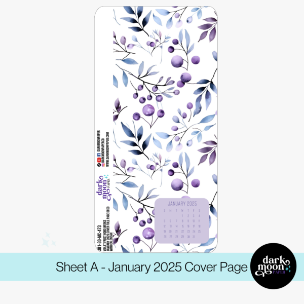 hobonichi weeks monthly cover page, January 2025