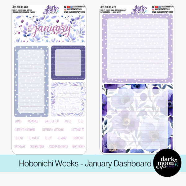 Hobonichi Weeks Dashboard Kit - Violet Frost - 301-30-DB - Image 2