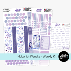 hobonichi weeks weekly sticker kit violet floral