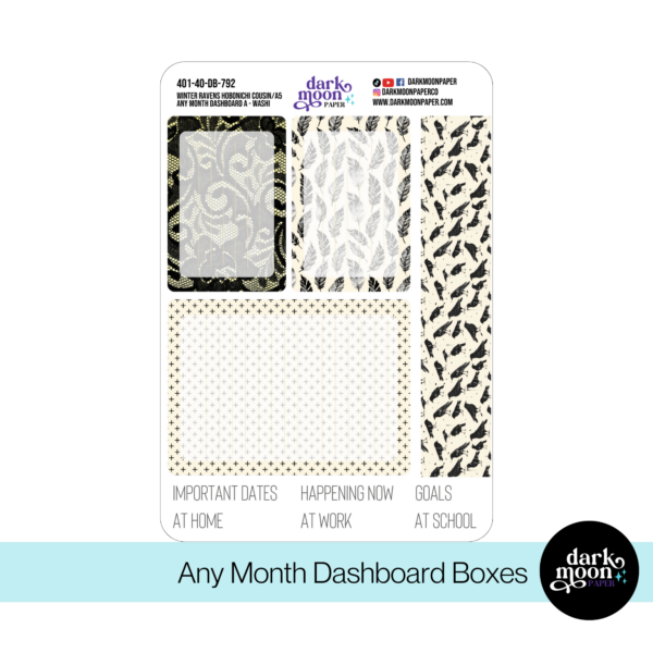 Hobonichi Cousin Dashboard Kit | Winter Ravens | 401-40-DB - Image 2