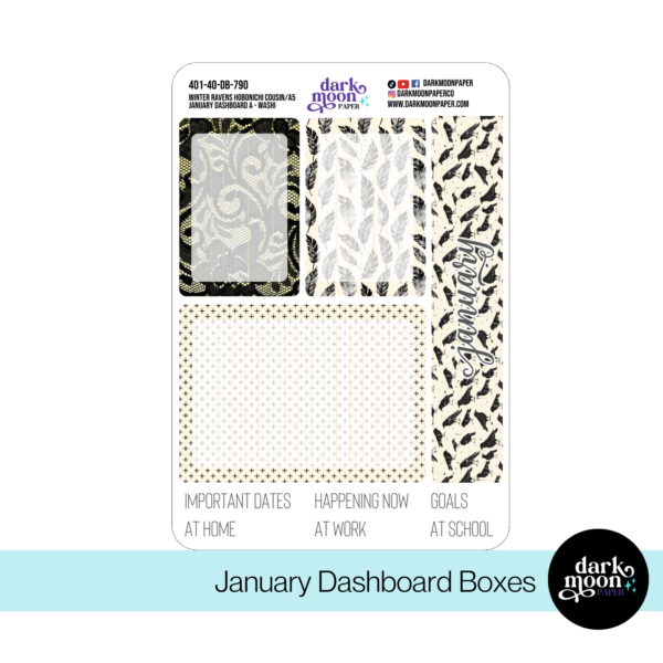 Hobonichi Cousin Dashboard Kit | Winter Ravens | 401-40-DB - Image 4