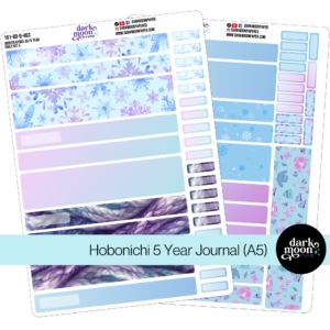 Hobonichi 5 year journal A5 size sticker kit for 7 days