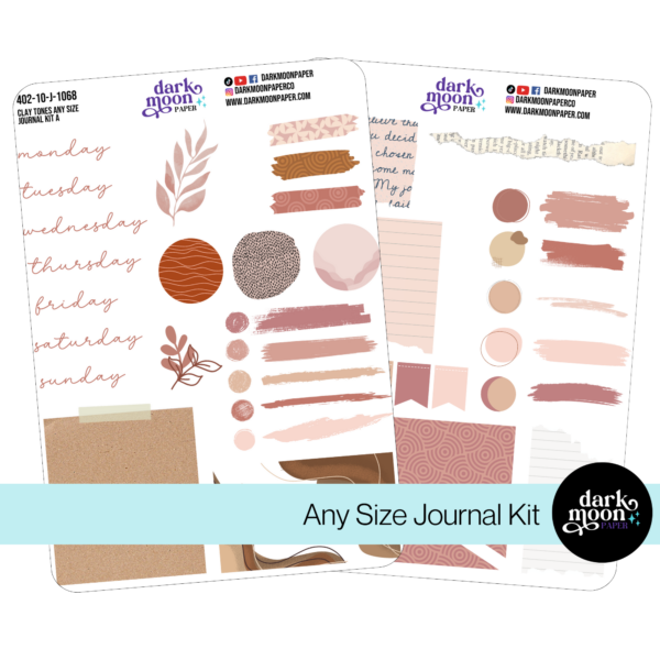 Any Size Notebook Journal Kit - Clay Tones - 402-10-M