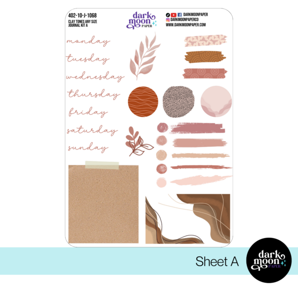 Any Size Notebook Journal Kit - Clay Tones - 402-10-M - Image 2