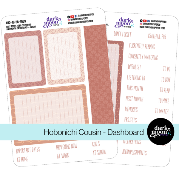 Hobonichi Cousin Dashboard Kit - Clay Tones - 402-40-DB - Image 2