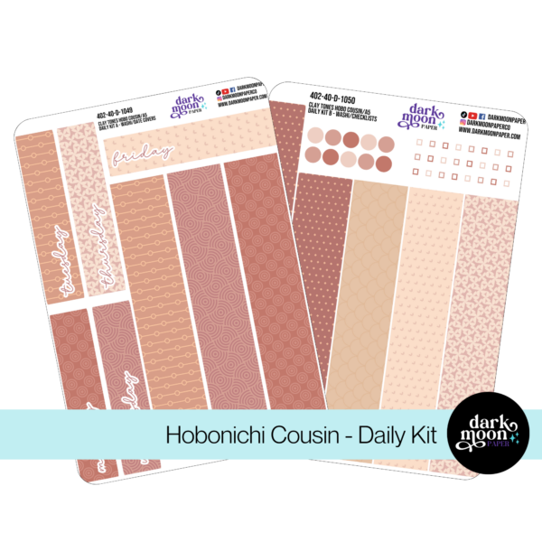 Hobonichi Cousin Daily Pages Kit - Clay Tones - 402-40-D