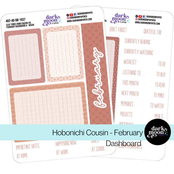 Hobonichi Cousin Dashboard Kit - Clay Tones - 402-40-DB