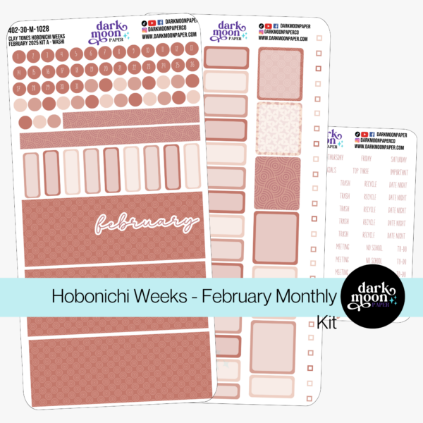 Hobonichi Weeks February 2025 Monthly Kit - Clay Tones - 402-30-M