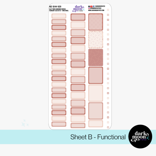 Hobonichi Weeks February 2025 Monthly Kit - Clay Tones - 402-30-M - Image 3