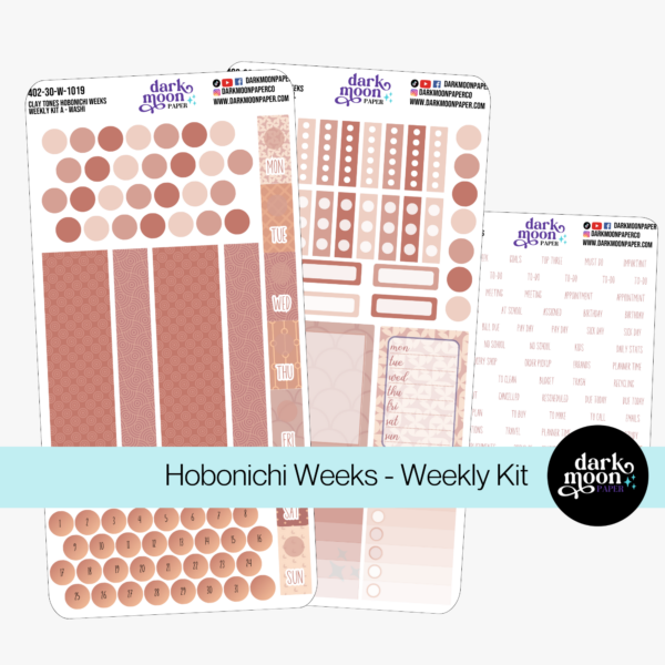 Hobonichi Weeks Weekly Kit - Clay Tones - 402-30-W