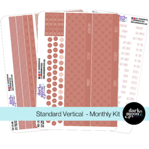 minimalist planner stickers for vertical planners in earth tones